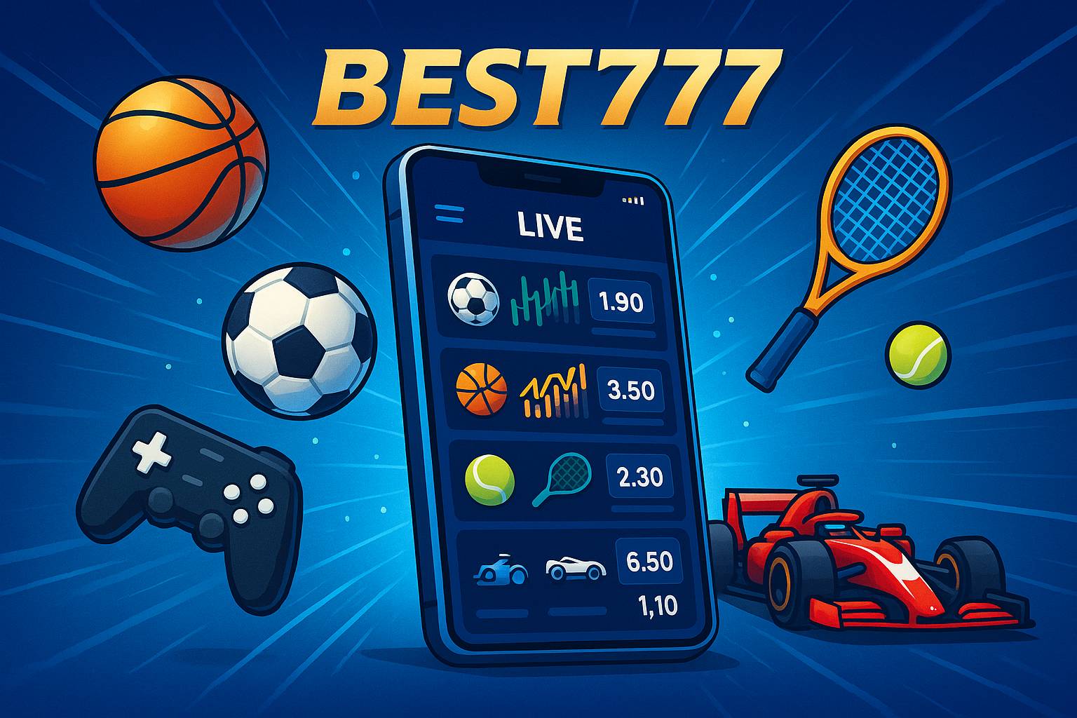 Aposte em apostas esportivas no cassino online BEST777